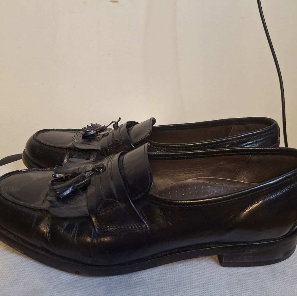 Nunn Bush Classic Black Leather Tassel Loafers Size 9.5 Med - Picture 4 of 5